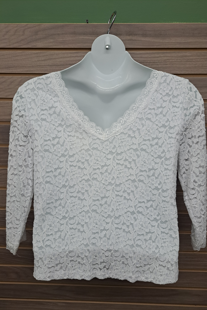 All lace blouse with undershirt bodice