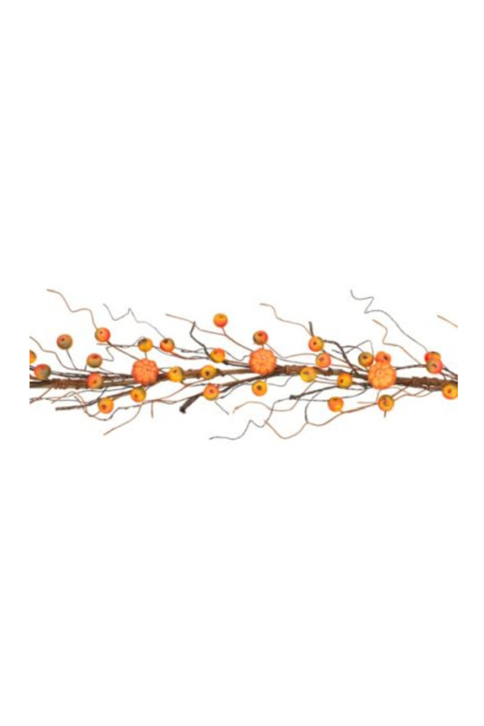 Orange Pumpkin Berry Garland 48"