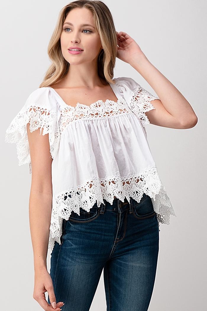 Ruffled Short Sleeve