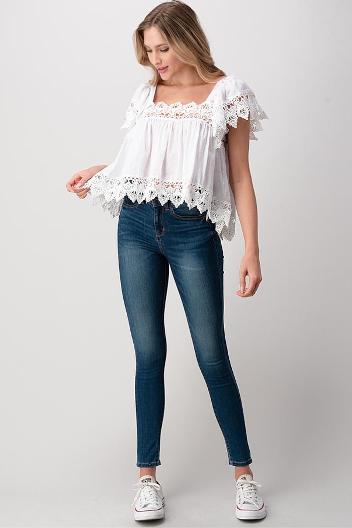 Ruffled Short Sleeve