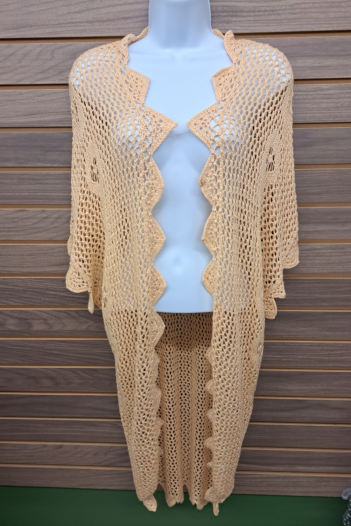 Crocheted open shawl/wrap
