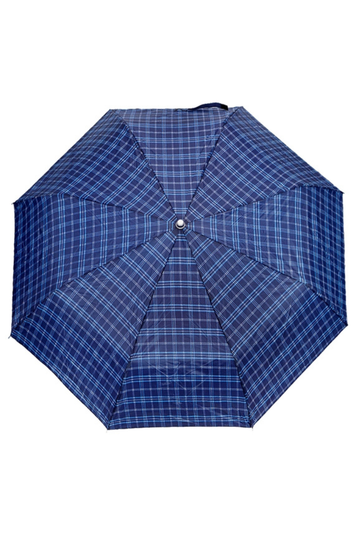 Plaid Auto Open Bi-Fold Compact Umbrella