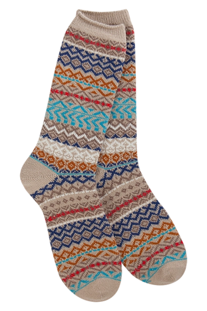 Simply Taupe Crew Socks
