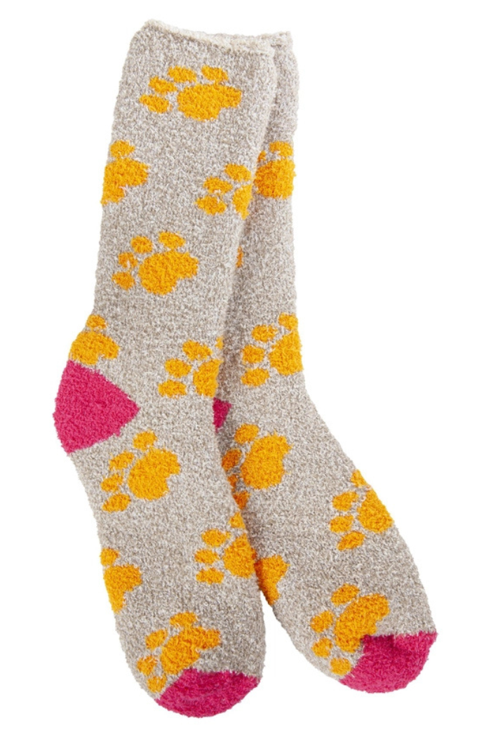 Soft Paw Print Socks
