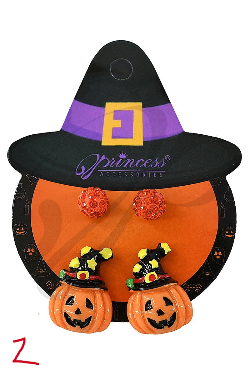 2-pair halloween earring set