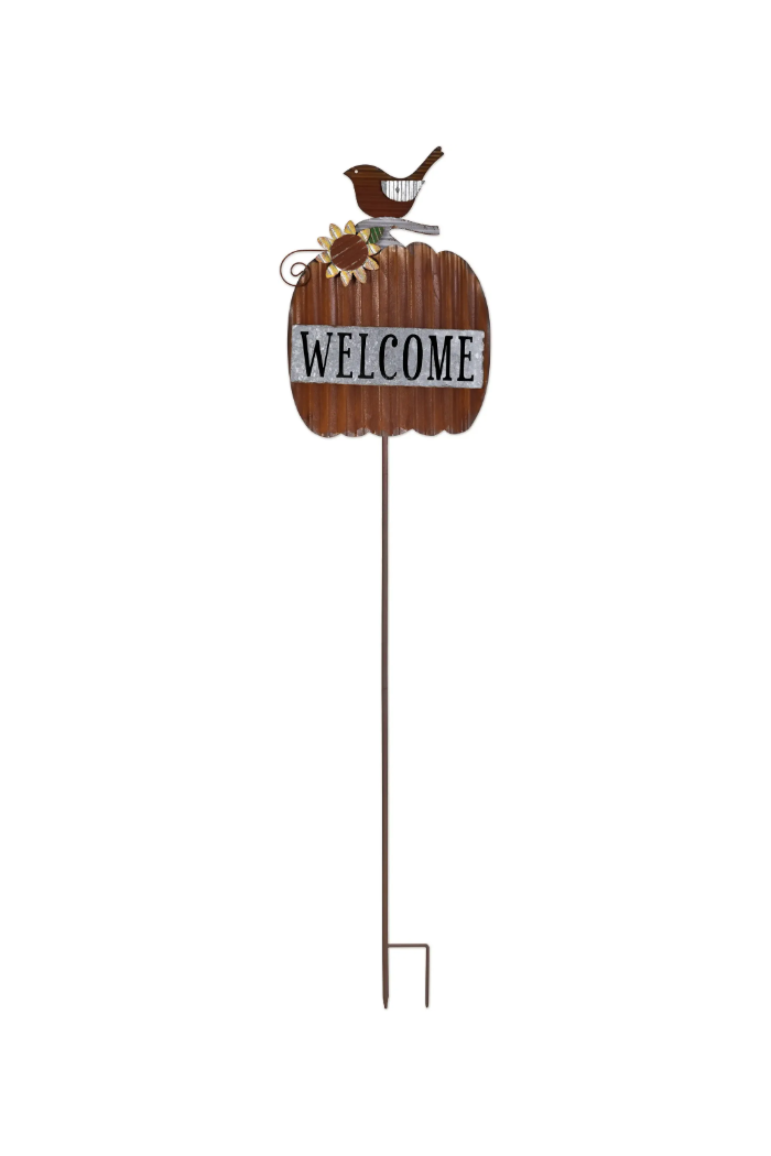 "Welcome" Pumpkin Stake