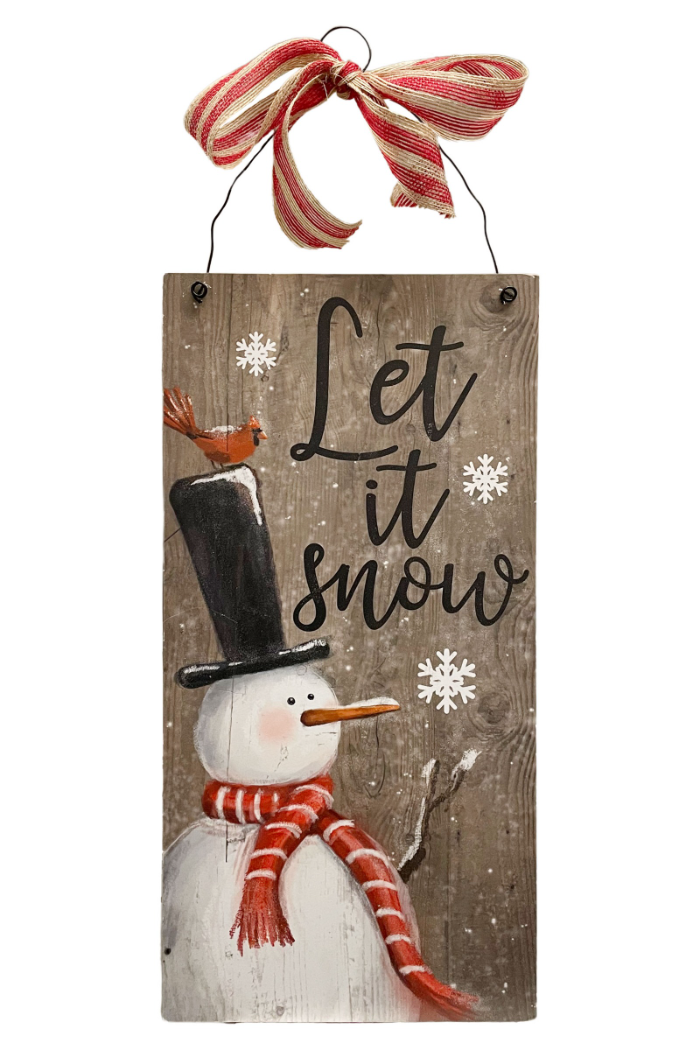 Let it Snow Snowman Sign