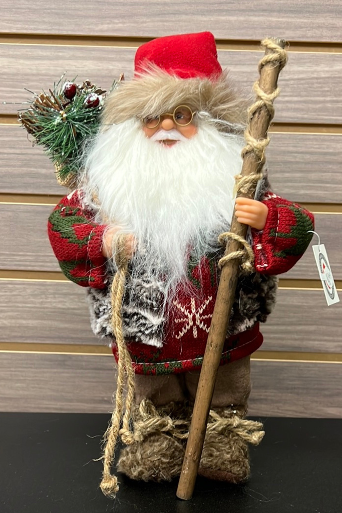 Standing Plaid Santa