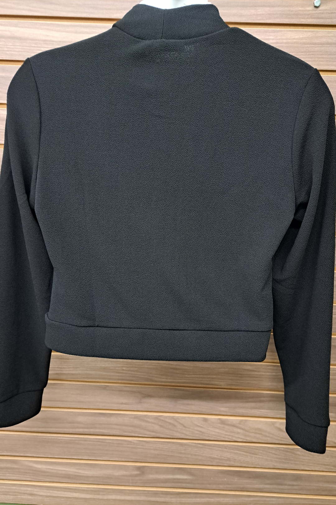 Black Open TextuRed Blazer