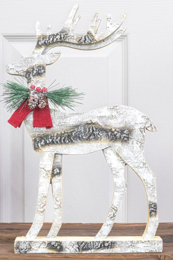 Winter birch deer
