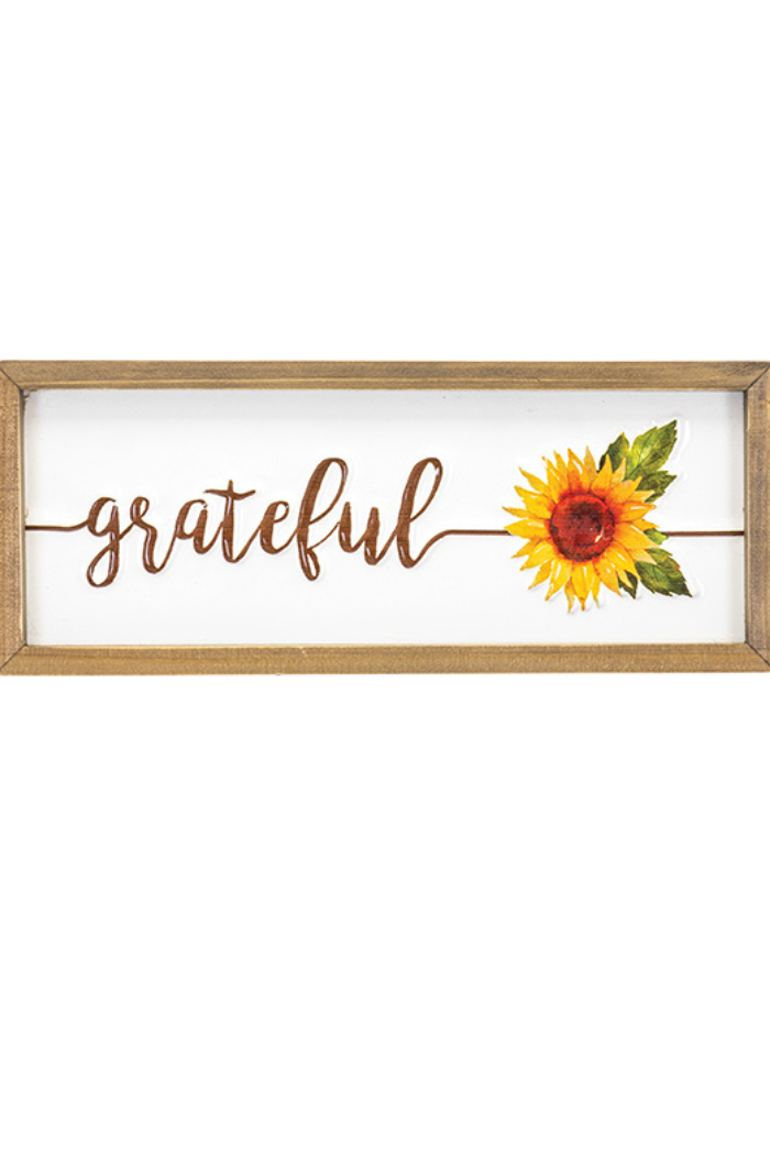 Harvest/ Grateful Wood Box Sign
