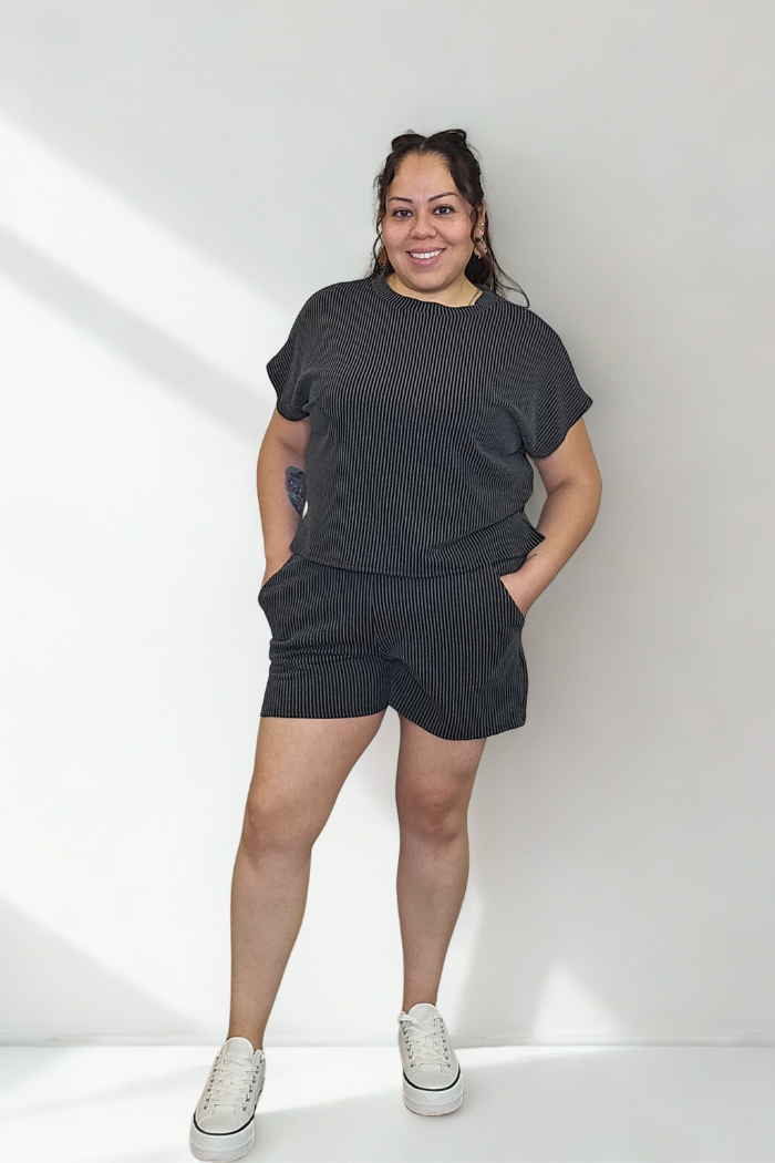 Wave Rib Top and Shorts Set