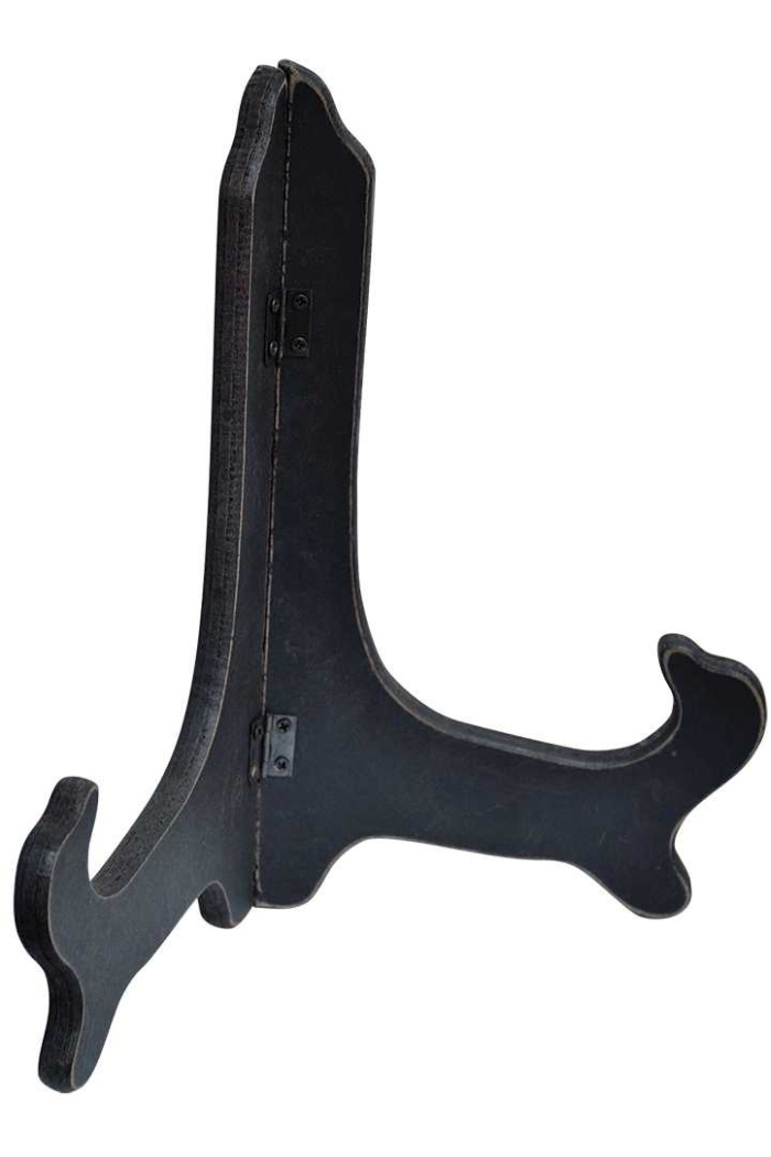 Black metal stand on a white background