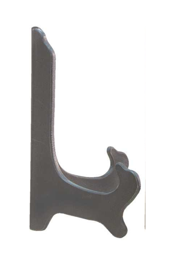 Black metal bracket on a white background