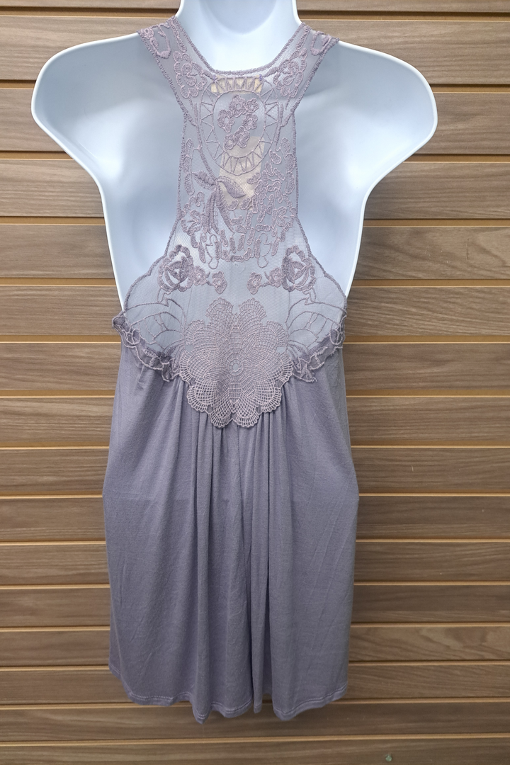 Lavender/lace tank top
