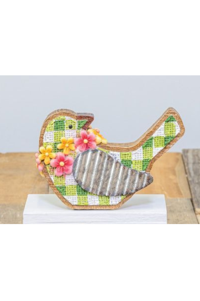 Ripple wing plaid bird talestop