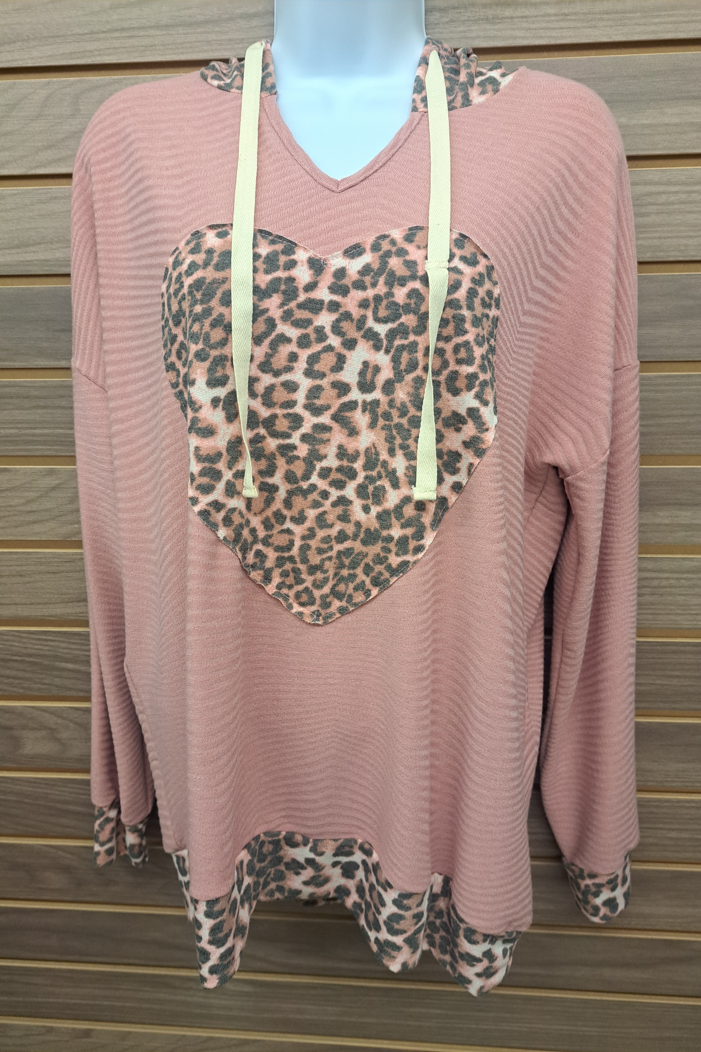 Leopard heart hoodie