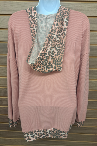 Leopard heart hoodie