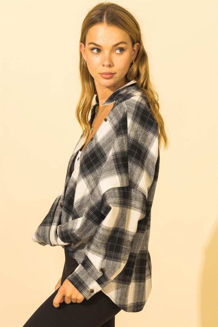 Twisted Oversized Plaid