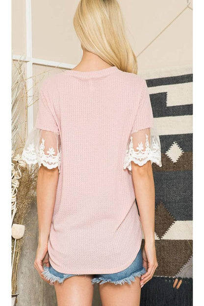 Tunic With Lace Sleeve