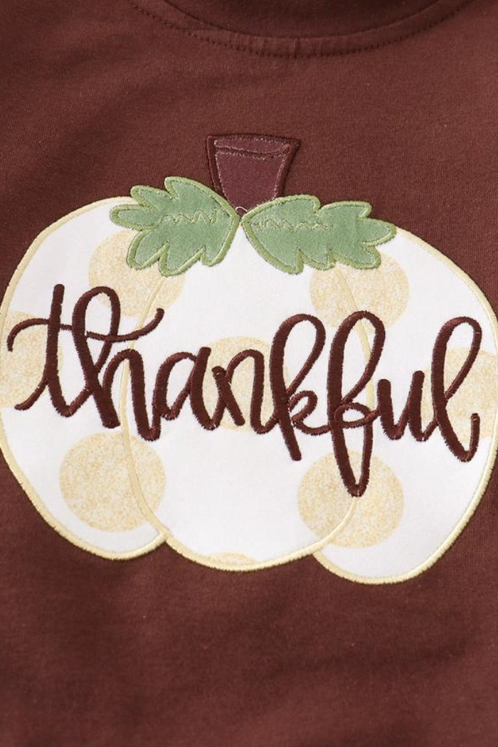 Thanksgiving Pumpkin Applique Top