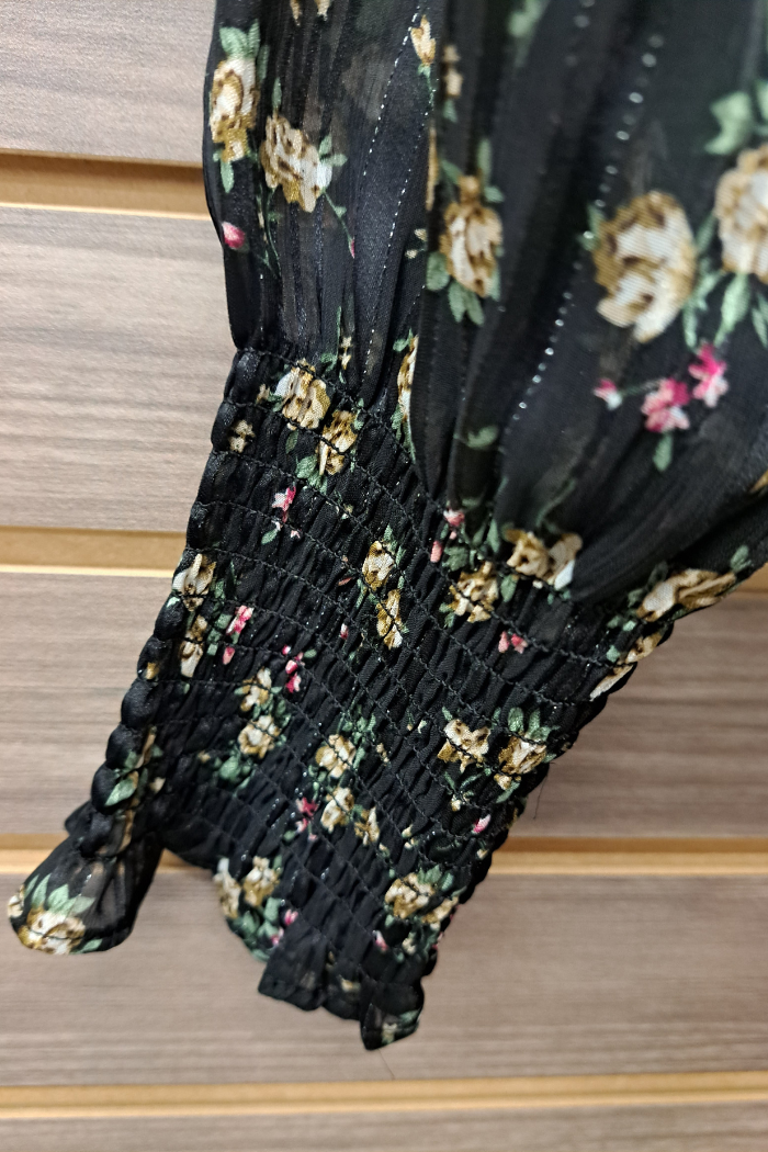 High Neck Floral Top