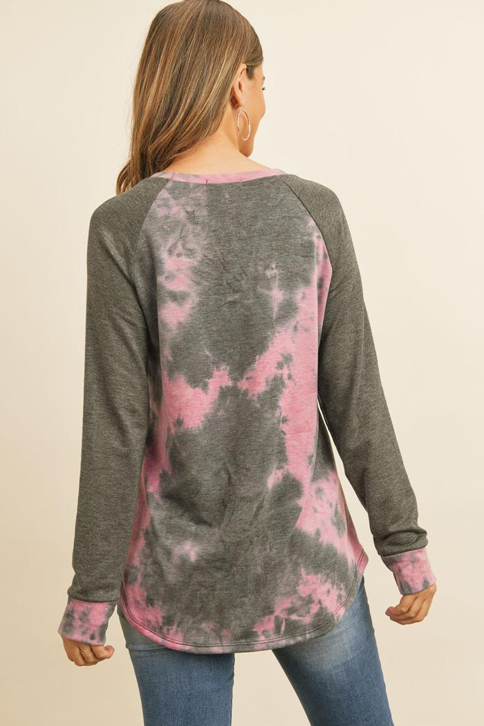 Tie Dye Raglan Top