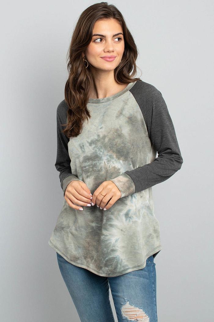 Tie Dye Raglan Top