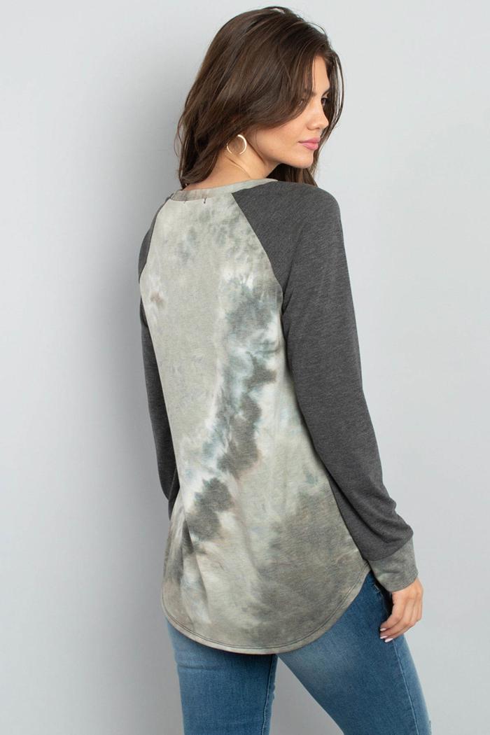 Tie Dye Raglan Top