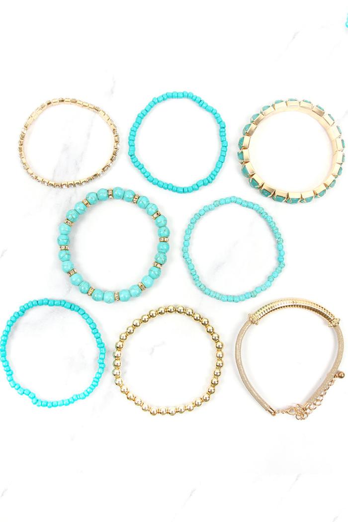 Stackable Beads Bracelet Set