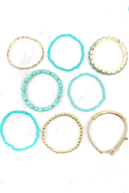 Stackable Beads Bracelet Set