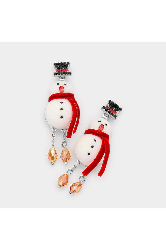 Snowman Dangle Earrings