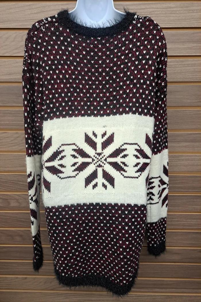 Snowflakes Pattern Sweater