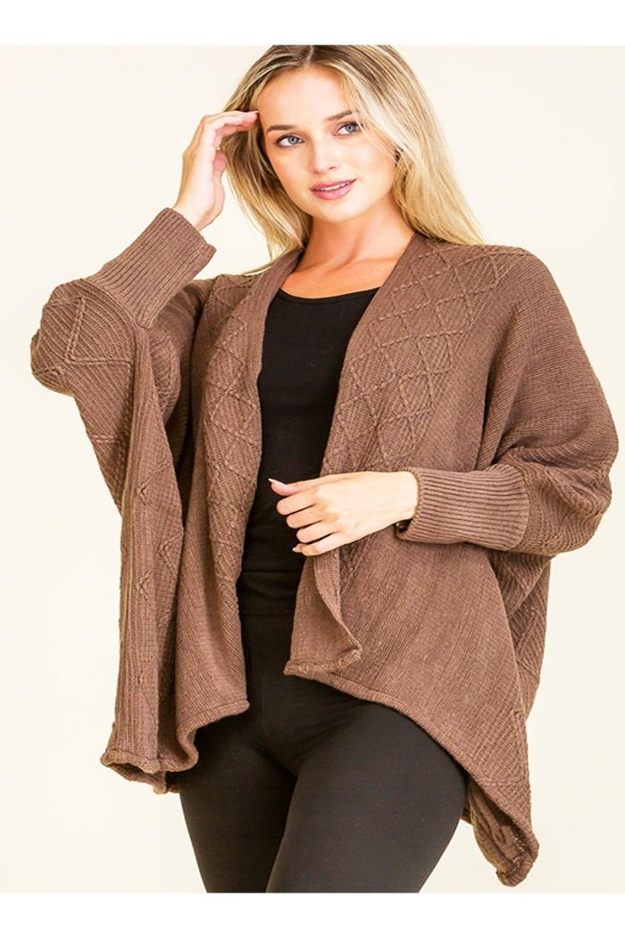 Slouchy knitted cardigan