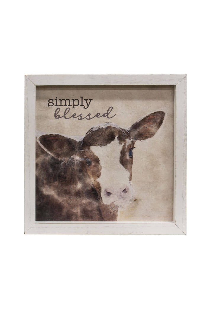 Simply Blessed Calf Framed Portrait