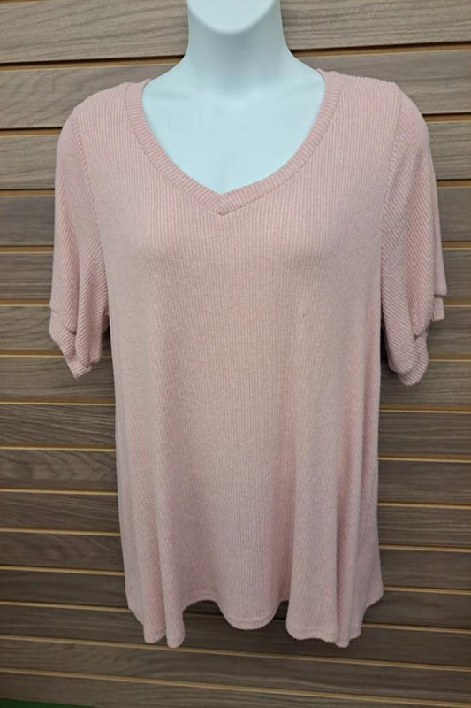 Short Sleeved Dusty Pink