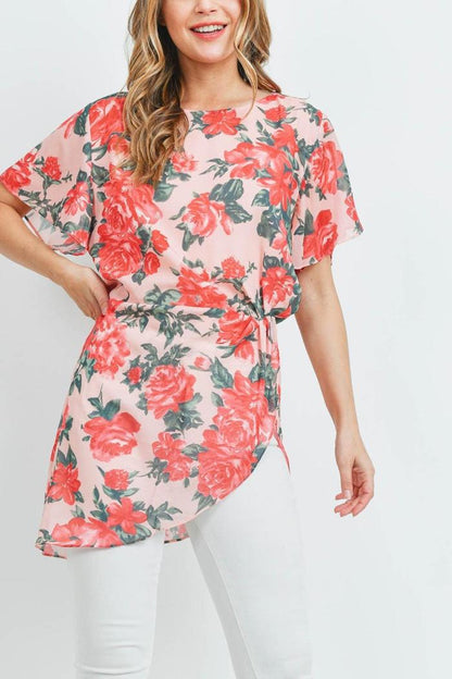 Short Sleeve Floral Top