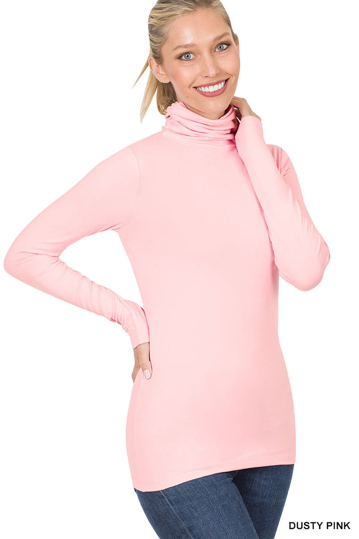 Premium Microfiber Mock Neck Top