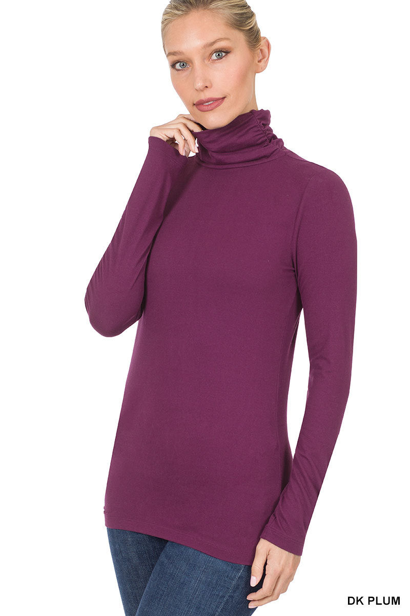 Premium Microfiber Mock Neck Top