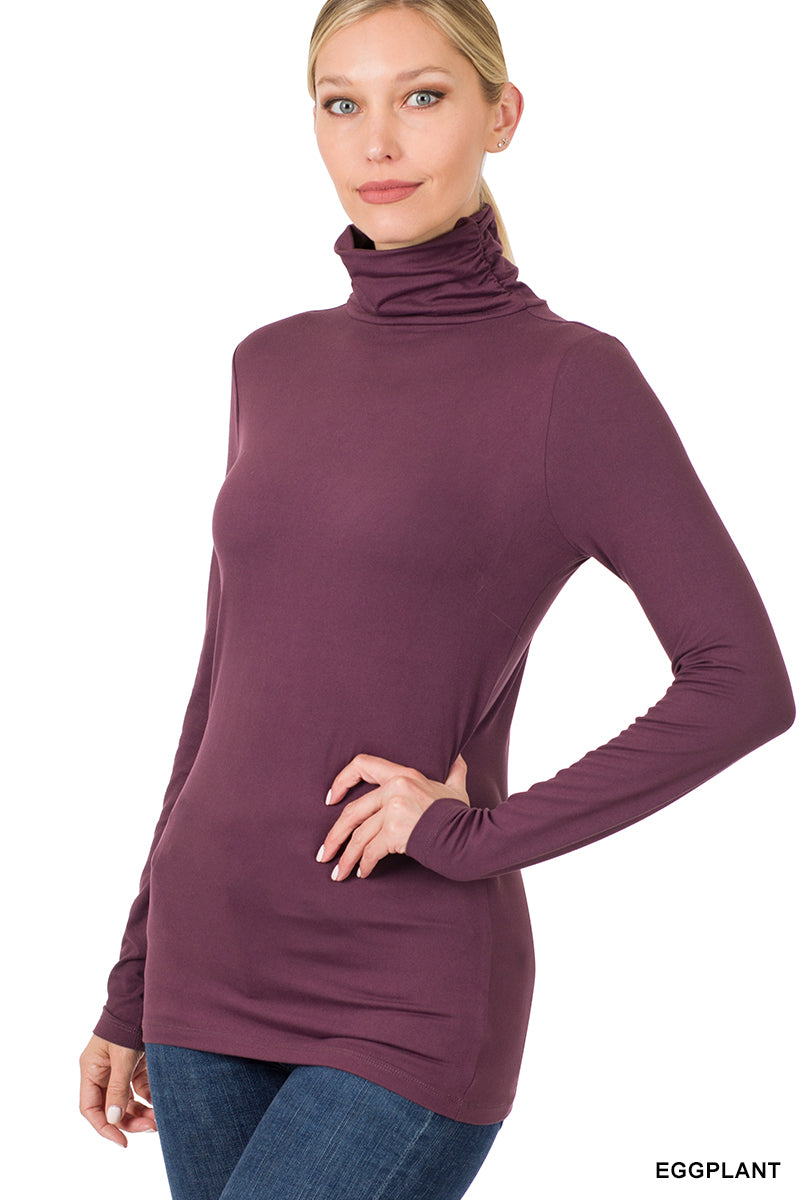 Premium Microfiber Mock Neck Top