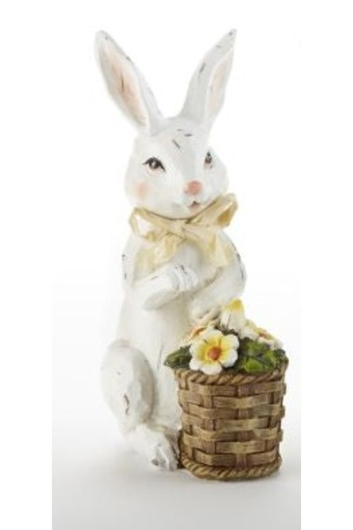 Resin Bunny W-Basket,2 Asst