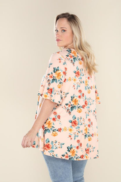 Plus Size Floral Flare Tunic