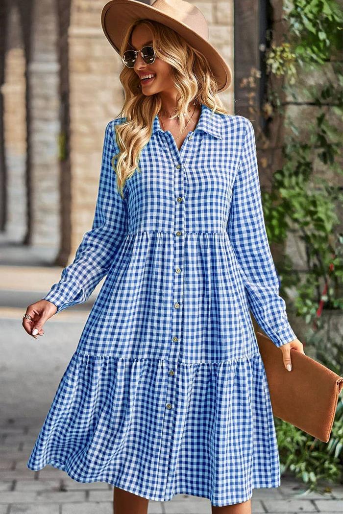 Plaid Button Down Dress