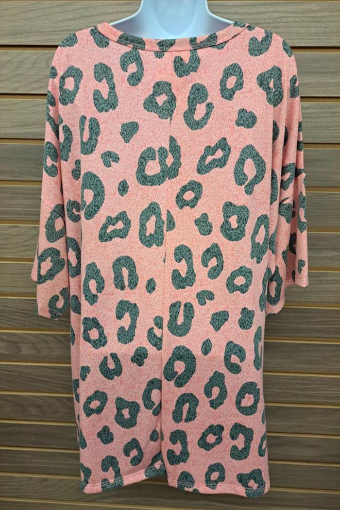 Pink Leopard Short Sleeve