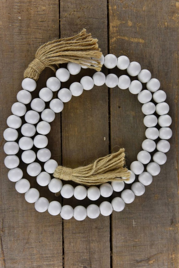 White Beaded Garland