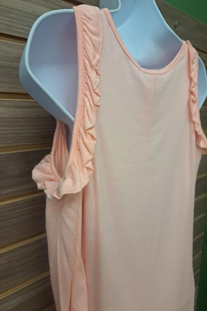 Pink Cold Shoulder Ruffle Sleeve