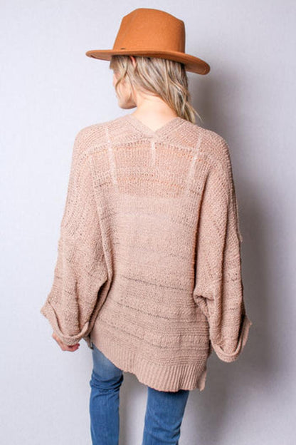 Open Front Cardigan with Pockets