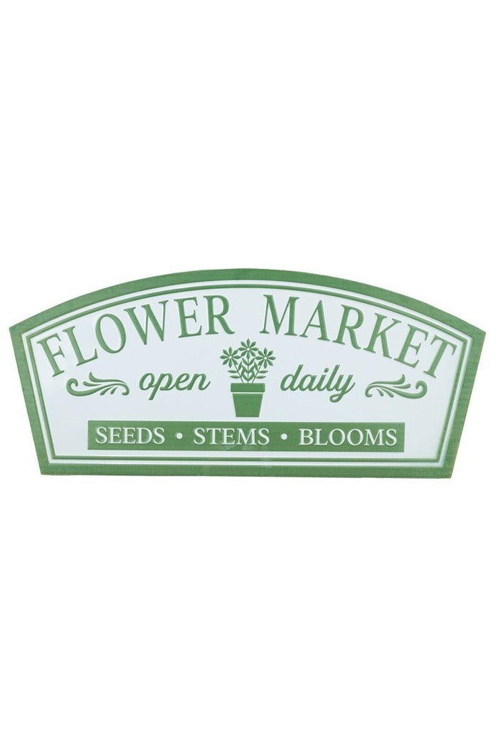 Open Flower Market Sign