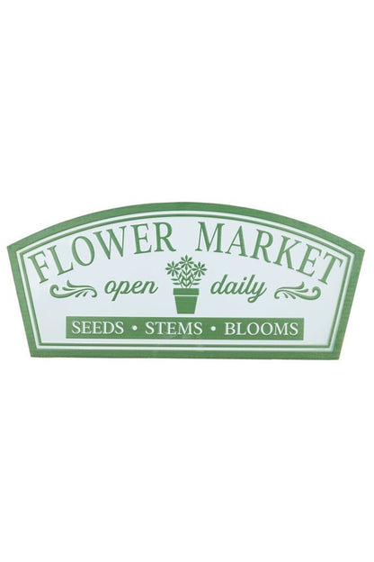 Open Flower Market Sign