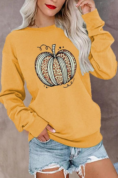 Women Halloween Printing Long Sleeve Pullover